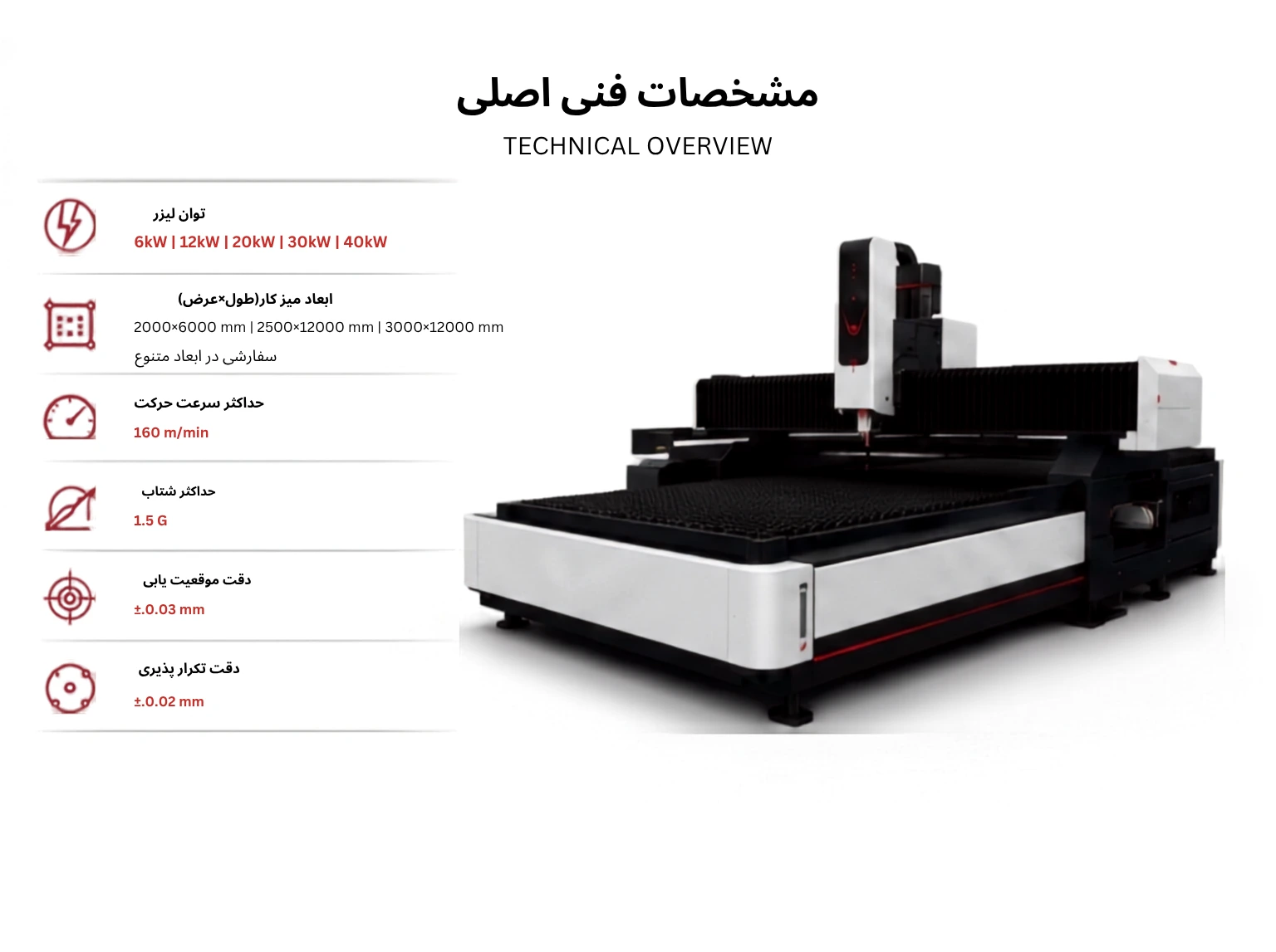 میز و سیستم تعویض میز فایبر لیزر